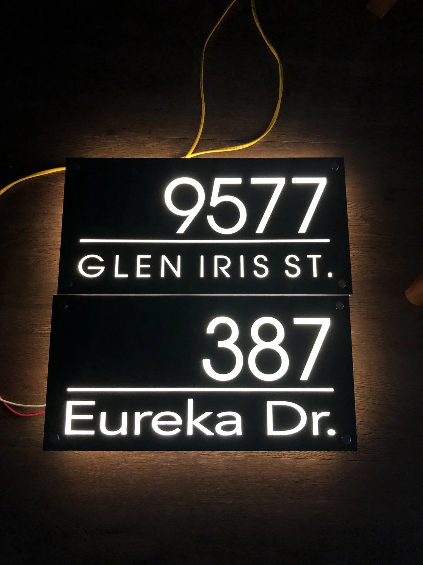 Customized LED door number plate