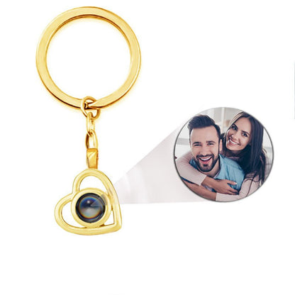 Gepersonaliseerde sleutelhanger met hartfoto